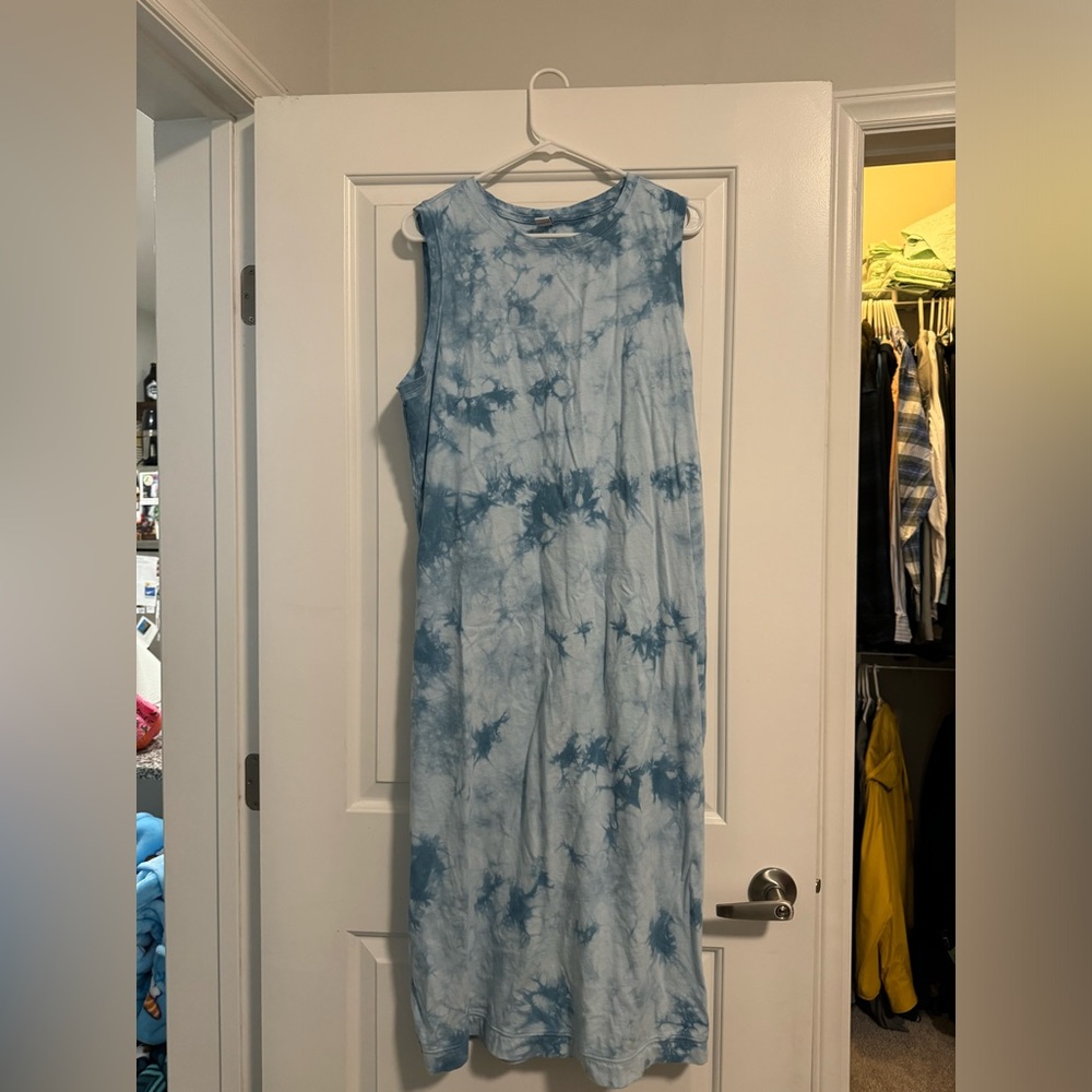 Blue Old Navy Tie Dye Tank Dress